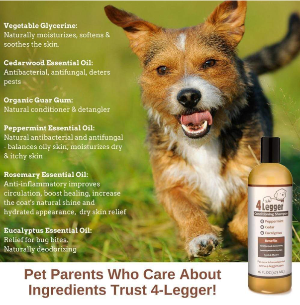 Natural Cedar Dog Shampoo and Conditioner with Peppermint & Eucalyptus