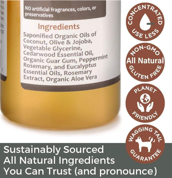 Natural Cedar Dog Shampoo and Conditioner with Peppermint & Eucalyptus